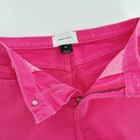 Current/Elliott The Boyfriend Cutoff Denim Shorts, Fandango Pink - Size 26 - Picture 7 of 13
